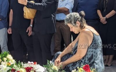 Μνημόσυνο Μίκη Θεοδωράκη στα Χανιά και η συγκίνηση της Μαργαρίτας.