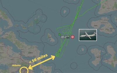 Τουρκικό αεροπλάνο μόλις 80 χιλιόμετρα από την Αθήνα!