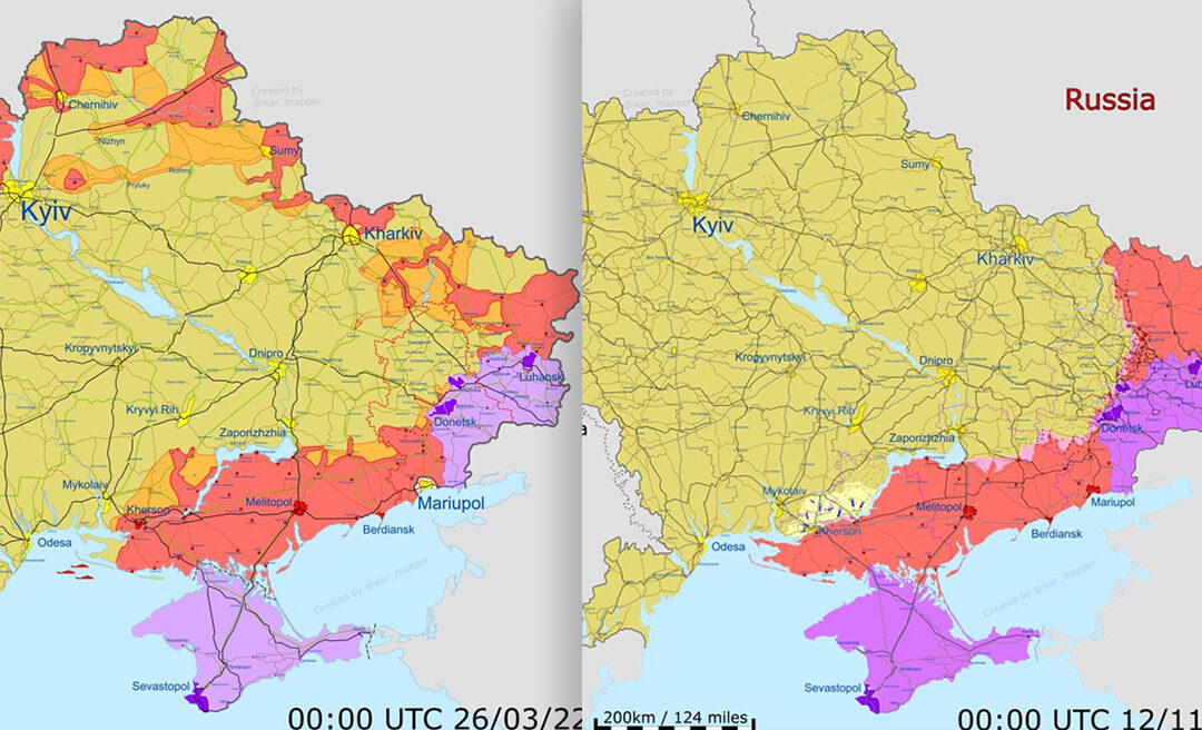 Πόλεμος στην Ουκρανία: Οι χάρτες της ρωσικής υποχώρησης – «Πήραμε ακόμη 60 οικισμούς» ανακοίνωσε ο Ζελένσκι