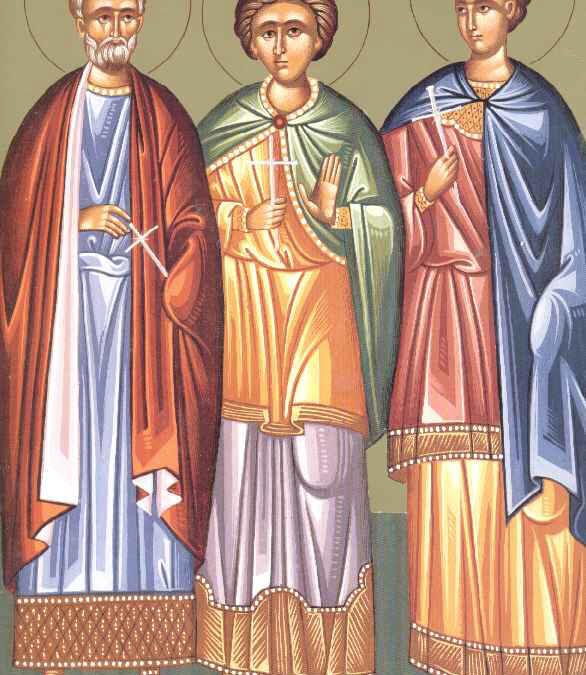 Οι Άγιοι Μηνάς ο Καλλικέλαδος, Ερμογένης και Εύγραφος