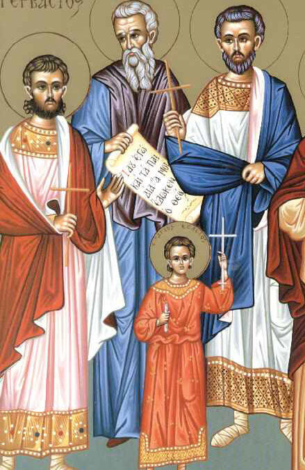 ΟΙ ΆΓΙΟΙ ΜΆΡΤΥΡΕΣ ΝΑΖΆΡΙΟΣ, ΠΡΟΤΆΣΙΟΣ, ΓΕΡΒΆΣΙΟΣ, ΚΈΛΣΙΟΣ