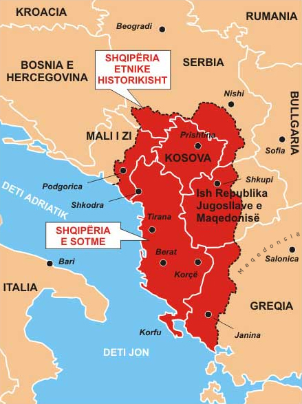 Η Αλβανική προπαγάνδα στα σχολεία για την Μ. Αλβανία