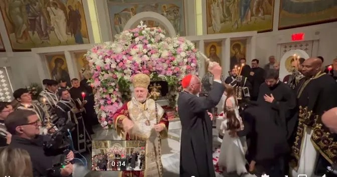 Ο Αμερικής Ελπιδοφόρος εόρτασε τον Επιτάφιο μαζί με αιρετικό Παπικό ψευδεπίσκοπο στον Άγιο Νικόλαο