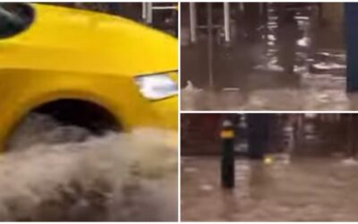 Κακοκαιρία «Αλέξανδρος»: Σε λίμνη μετατράπηκε το Μικρολίμανο μετά από 15 λεπτά βροχής (Video)