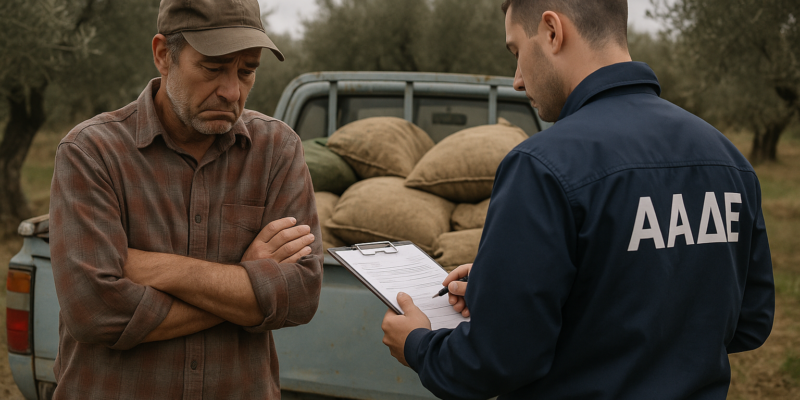 Κορινθία: Μπλόκα της ΑΑΔΕ κοντά σε ελαιοτριβεία ακόμη και σε χωματόδρομους. Βροχή τα 5000ρα πρόστιμα